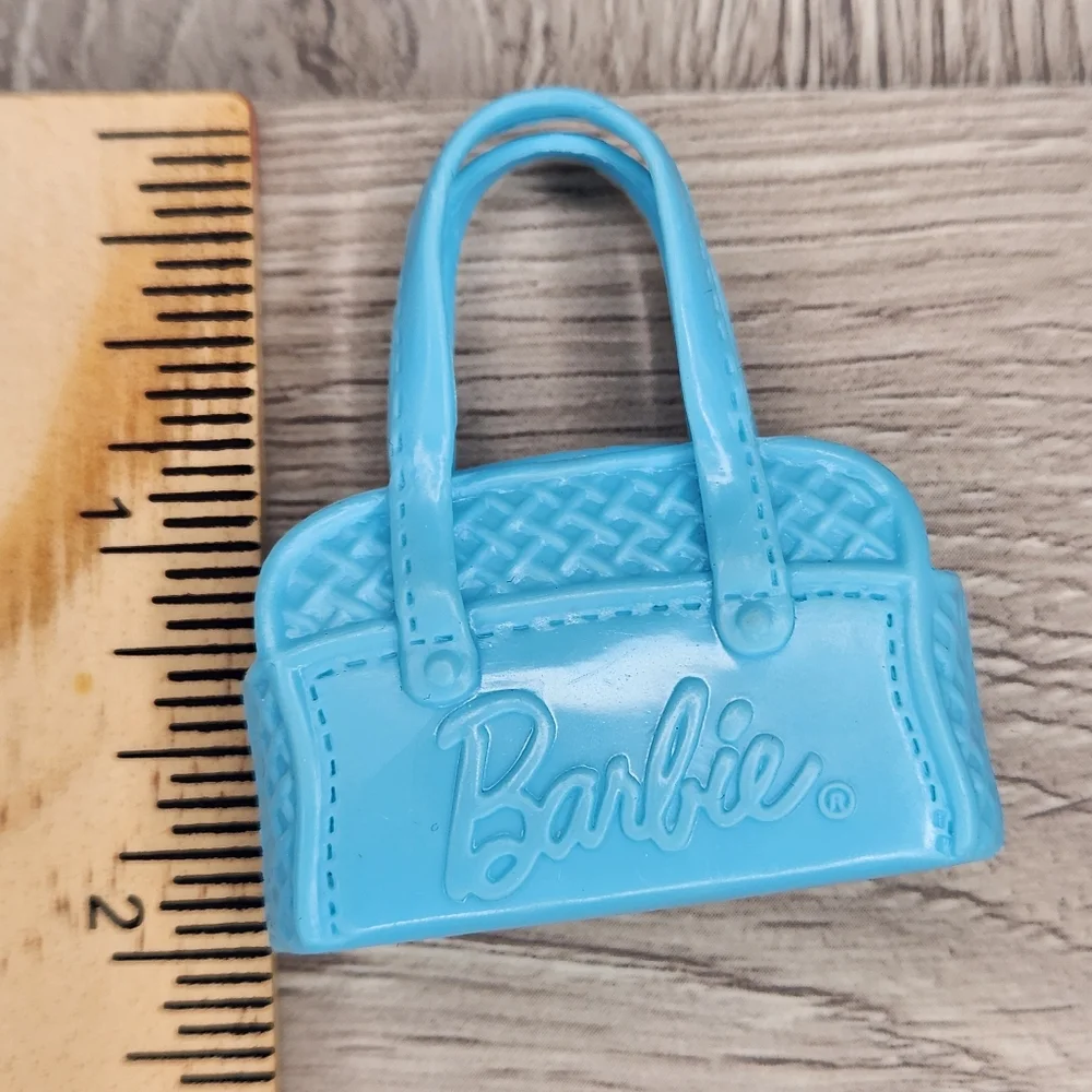 🖤 Barbie Light Blue Doll Bag Purse Logo Toy